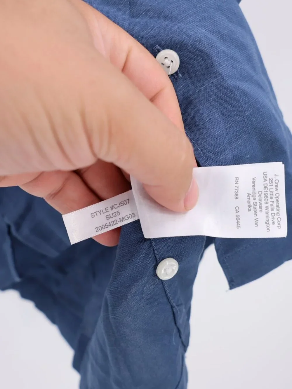 NWT J Crew camp Shirt Men's XS Viscose Linen Blend Short Sleeve Button Up Blue